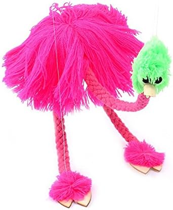 HOCHE Toy-Marionette Ostrich (Rose-red)