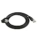 90 Degree Cat6 Ethernet Cable ,ARTMK 6 Feet /2 Meters Networking Internet Cat 6 Cables Interconnect Computer PC Router,Printer,XBox,PSP ect- Universal RJ45 Plug connector , Network GbE Patch Lan Black