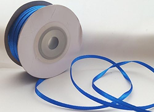 single roll of Royal Blue Double faced Satin Ribbon 3mm, 10mm, 16mm, 25mm widths (3mm x 50M)
