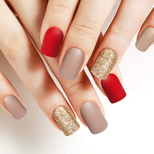 60 Pieces False Nails Artificial Fake Short Fingernails Nail Tips Kit 12 Sizes In 2 Boxes Full Cover With Files Stick For Nail Art Salon Diy Decoration Dark Red Pale Pink Champagne Pricepulse 60 Pieces False Nails Artificial Fake Short Fingernails Nail Tips Kit 12 Sizes In 2 Boxes Full Cover With Files Stick For Nail Art Salon Diy Decoration Dark Red Pale Pink Champagne Pricepulse