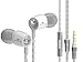 Wired 3.5MM Headphones Earphones, Ghostek Turbine Series Wired In-Ear Earbuds Stereo Headset | HD Sound | Built-In Microphone & Controls | Hands-Free | iPhone, Galaxy, iPad, iPod, Tablet (White)