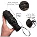 Katzendaügs Travel Umbrella Compact Mini Umbrella for Women and Men to Repel the Rain and Wind | Set of 2 - Large and Bonus Mini | Black with Windproof Carbon Fiber Ribs
