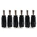 Areyourshop 6 Pcs New Copper DC Power 5.5mmx2.1mm Female to 5.5mmx2.5mm Male Adapter