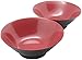 Soup Bowls Set of 2 - Large Red and Black Melamine 8.5 Inches, Japanese Ramen Noodles, Vietnamese Recipe, Menudo Snacks, Popcorn Serving Dishes, Fruit, Dessert