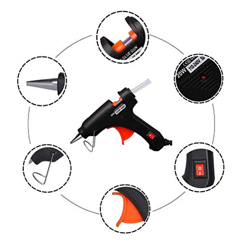 Vigor Times Hot Glue Gun, 20W High Temp Hot Glue Gun with 20pcs Glue