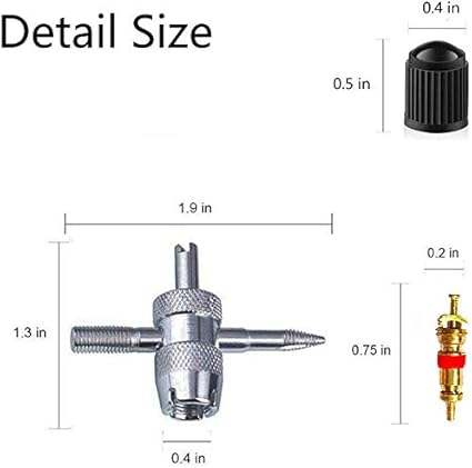 D/&eacute;monte Valve Pneu 4-1 Outil de R/&eacute;paration de Valve de Pneu Valve Core 10pcs TR412 CAILI 23Pcs Demonte Valve Pneu Outil Valve Core Remover pour Voiture Remplacement Tire Repair Kit