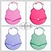 Pack of 4 Silicone Bibs Candy Collection! Baby Bibs for Girls - Best Girl Baby Gifts, Bibs for Newborn - Silicone Bibs with Pocket, Waterproof Bibs for Baby, Feeding Bibs, Dishwasher Safe, Soft Bibs