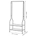 LANGRIA Heavy Duty Commercial Grade Clothing Garment Rack, 2-Tier Entryway Metal Coat Rack and Shoe Bench Storage Stand with Single Rod and 4 Hooks for Home Office Bedroom Max Capacity 66.1lbs, Black