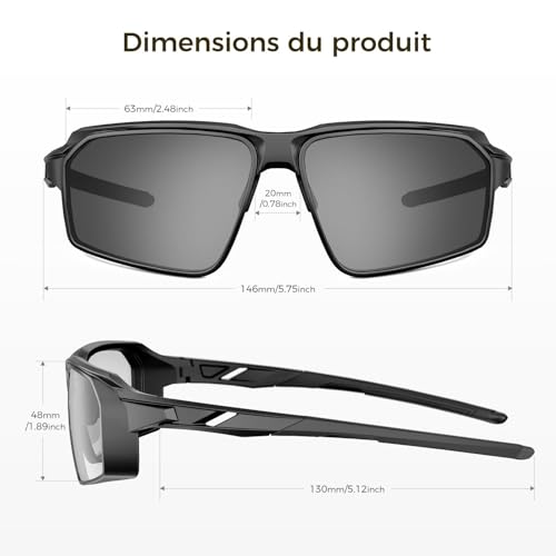 ARAS Polarized Sunglasses for Men Women Adjustable Nasal Pads TR90 Lightweight Glasses with UV400 Protection for Cycling Tennis Bike Motorcycle Fishing Hiking Lightweight
