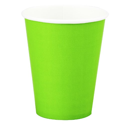 Bright Lime Green Paper Cups