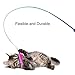 Becory Feather Teaser Cat Toy, Retractable Cat Feather Toy Wand with 5 Assorted Teaser with Bell Refills, Interactive Catcher Teaser for Kitten Or Cat Having Fun Exerciser Playing