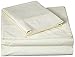 Egyptian Cotton Percale 350 Thread Count Deep Pocket Sheet Set Cal King Light Ivory