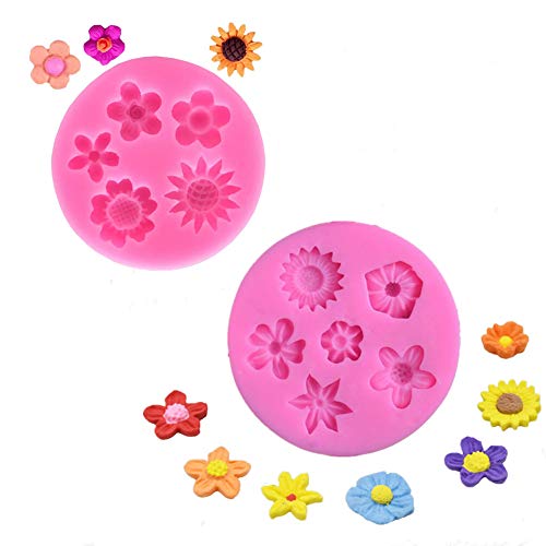 3 Pcs+Daisy+Chrysanthemum+Silicone+Chocolate+Decoration