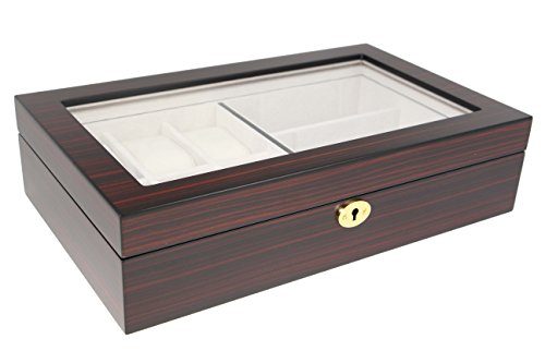 Executive High class sunglasses and jewelry Box Storage Organizer Men's Jewelry Box Gift (Tapue)