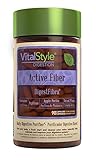 VitalStyle Powerful Fiber Supplement with Psyllium Husk, Apple Pectin and Guar Gum plus a Blend of Digestive Enzymes and Whole Foods | Helps Support Digestion, Weight Loss and Constipation