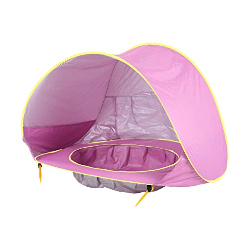 Transser Baby Beach Tent Lightweight Portable Shade Pool, Sunscreen Beach Umbrella UV Protection Baby Sun Shelter for Infant Baby Kids Summer Outdoor Beach Shade (D)