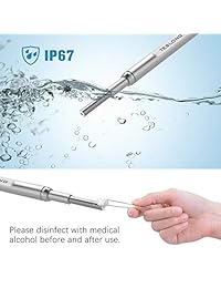 Teslong NTE   Otoscopio digital con alcance de oreja y otología, cámara de inspección con 6 luces LED para Samsung LG, Sony, Android, Mac y PC