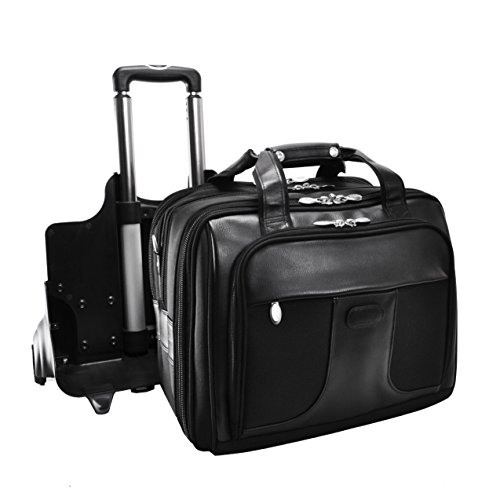 McKleinUSA CHICAGO 73585 Black 17 Detachable-Wheeled Laptop Overnight with Removable Brief