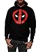 Marvel Men's Deadpool Clean Logo Hoodie XX-Large Black