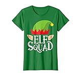 Womens Elf Squad T Shirt Christmas Funny X-mas Elves Costumes Tees Small Kelly Green