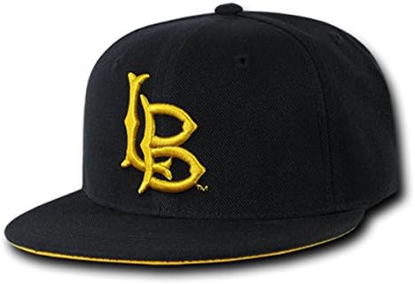 W Republic Apparel College Snapback,Long Beach State,Black Yellow Line,One Size