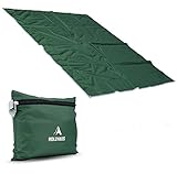 Holzhaus Outdoor Beach Picnic Blanket with Water-Resistant and Sandproof Backing, 79 x 63 Inches
