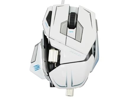 Mad Catz M.M.O, 7 Gaming Maus für PC und MAC Farbe: weiß