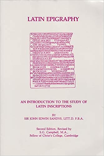Latin Epigraphy Sandys John Edwin 9780890050620 Amazon Com Books