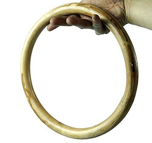 Wing Chun Training Ring Bamboo Rattan Stainless Ring Wall Punch Pad Yongchun Yewen Sau Sticky Hand Leg Strength Training Tsun Siu Lum Kung Fu Rings Taiji (Rattan Ring, 350mm) - Thumbnail 5