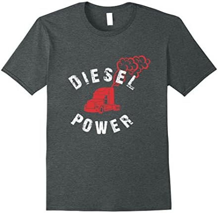 Mens Diesel Power Semi Truck 4x4 Off Road Trucking T Shirt XL Dark Heather