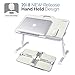 Kavalan [2018 New Version] Portable Laptop Table with Handle, Height & Angle Adjustable Sit and Stand Desk, Bed & Breakfast Table Tray, Foldable Laptop Stand Holder for Sofa, Couch & Floor - Beige