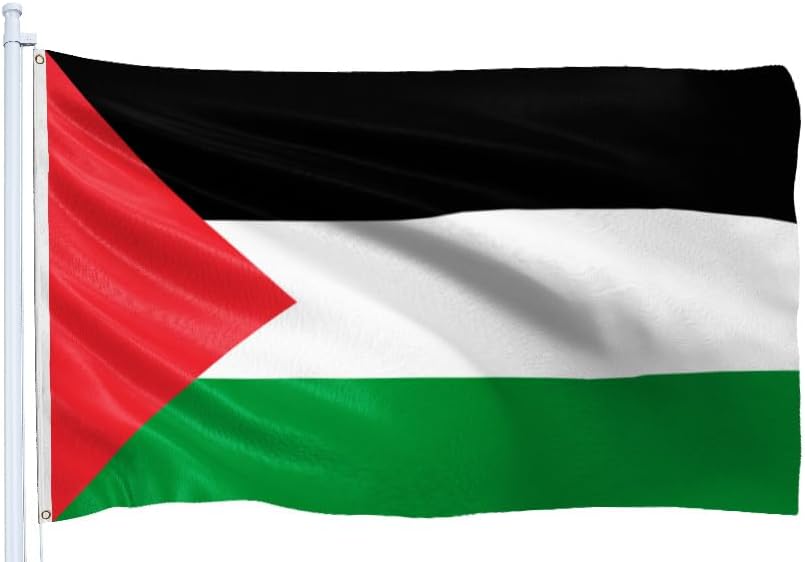 Flags - Palestine Flag - Vivid Color and Fade Proof - Canvas Header and Double Stitched - Freedom Day Flags Polyester with Brass Grommets 3 X 5 Ft. (M-1)
