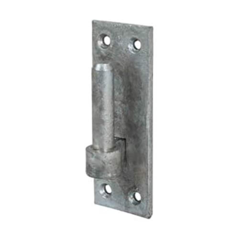 Merriway BH06200 Gate Hinge Bracket Galvanised 164 x 47 x 4mm 16mm Diameter Pin, Silver Tone