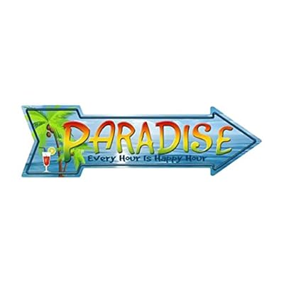 SMART BLONDE Paradise Novelty Metal Arrow Sign A-176 41LFsUUwWZL