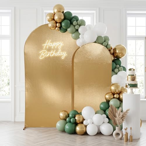 Gold Shimmer Arch Backdrop Cover