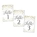 Hadley Designs Wedding Table Numbers 1-20 - Table Numbers for Wedding Reception Centerpiece, 4 x 6 Inches Double Sided Cards (Gold)