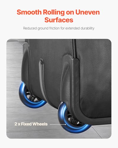 Laptop Trolley, passend für Laptops bis zu 17,3 Zoll (44 cm), Aktenkoffer, Notebooktasche mit Rollen und Teleskopgriff, Laptoptasche für Arbeit, Reisen, Büro, 450x210x370 mm (Schwarz)