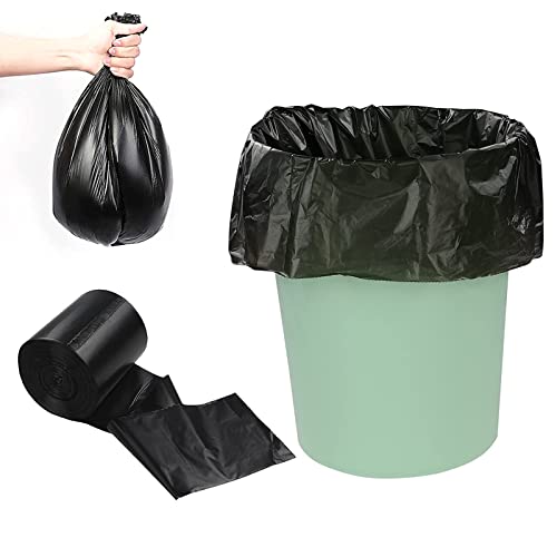 LYLYMYKHH Garbage Bags Small Trash Bags, 50 Count 4 Gallon Plastic Bags Bin Bags 45 * 50cm Wastebasket Bin Liners for Home Bathroom Bedroom Office Black Dustbin Bag, Disposable Bags (Black(Small))