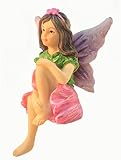 Emma the Sitting Garden Fairy  a Miniature Fairy Statue for Your Fairy Garden
