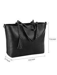 Kattee - Bolso bandolera de piel con borla