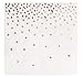Juvale Rose Gold Confetti Cocktail Napkins - 5 x 5 in, 100 Count, 3-Ply Disposable - Polka Dotted Foil for Wedding Receptions & Bridal Showers - Beverage & Dessert Use