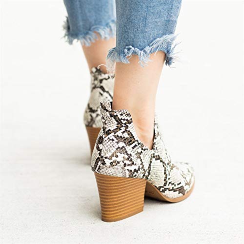 41LFy%2BaUI9L Botines Piel Mujer Otoño, Botines Patrón de Serpiente Botas Bajos Patrón de Leopardo Zapatos Tacon Ancho Puntiagudos… Botines Piel Mujer Otoño, Botines Patrón de Serpiente Botas Bajos Patrón de Leopardo Zapatos Tacon Ancho Puntiagudos… - Imagen 7