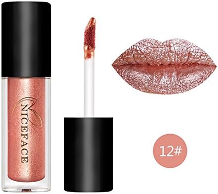 #12 Metallic Glitter Long Lasting Lipquid Lipstick Waterproof Lip Gloss