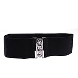 HDE Women's Cinch Belt Elastic Stretch Fashion Waist Band W/ Clasp Buckle XS-5X