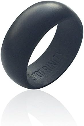 The Ultimate Silicone Wedding Ring. Shock Proof. Scratch Proof. Almost Indestructible. (Size 12, Gray)