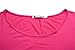 JollieLovin Women's Short Sleeve Loose Fit Flare Hem T Shirt Tunic Top (Rosepink, L)