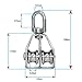 M20 Double Pulley Stainless Steel Wire Rope Crane Double Wheel Swivel Lifting Rope Pulley Block -2Pcs