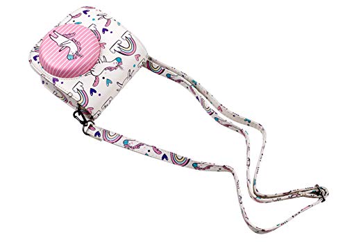 Katia Camera Case Bag Compatible for Fujifilm Instax Mini 9/ Mini 8+/ Mini 8 Instant Film Camera with Shoulder Strap and Photo Accessories Pocket - White Unicorn