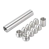 KOqwez33 Only fit for Napa 4003 Car Set, 1Set Professional Aluminum Car Fuel Filter, 5/8-24 1/2-28, Oil Filter Cone Filter Element Car Spare Replacement Silver 1/2-28