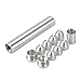 KOqwez33 Only fit for Napa 4003 Car Set, 1Set Professional Aluminum Car Fuel Filter, 5/8-24 1/2-28, Oil Filter Cone Filter Element Car Spare Replacement Silver 1/2-28